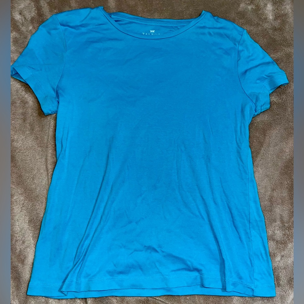 Talbots Women’s Blue Short Sleeve Blouse Size Large Petite